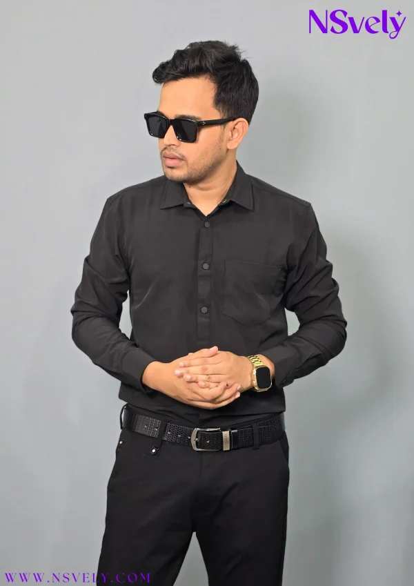 Full Sleeve Formal Shirt - Black