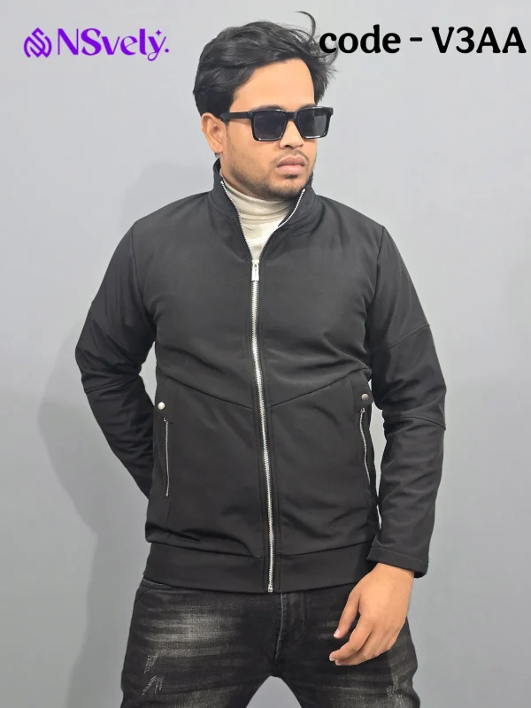 Black - Trending microbonded fabric jackets [With Metal zipper]